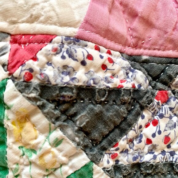 Handmade Baby Hooded Jacket Made from Vintage Quilts NB Calliope Pink White - Picture 6 of 12